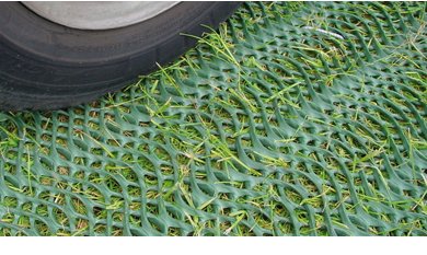TYPAR GrassProtecta grass reinforcement mesh protects grass from traffic damage