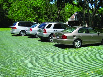 Grass Reinforcement mesh insatlled for grass parking lots