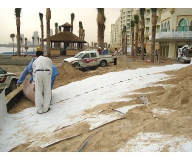 TYPAR Salt Barrier geocomposite installation