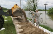 Temporary flood-alleviation structures