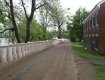 TYPAR Geocell flood wall protecting buildings from flood water