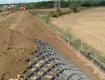 TYPAR Geocell GS filled with soil on a highway embankment
