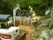 Installtion showing TYPAR geocell for ersion control and sediment control 