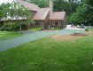 Vehicle and wheelchair access path on grass