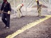 Typar Biobarrier being installed
